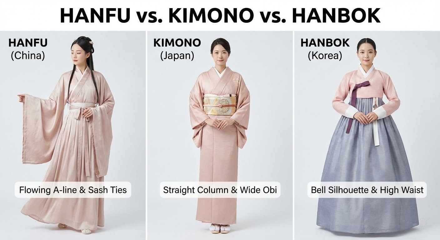 ฮันฟู vs. กิโมโน vs. ฮันบก