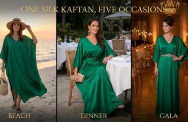 How to Style One Silk Kaftan for 5 Different Occasions