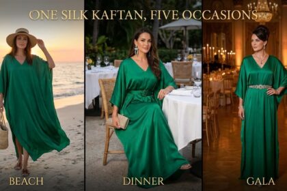 How to Style One Silk Kaftan for 5 Different Occasions